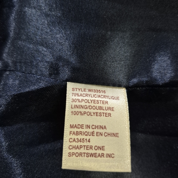 Autres Filles Boucle Red Navy Plaid Open Front Jacket - Picture 4 of 9